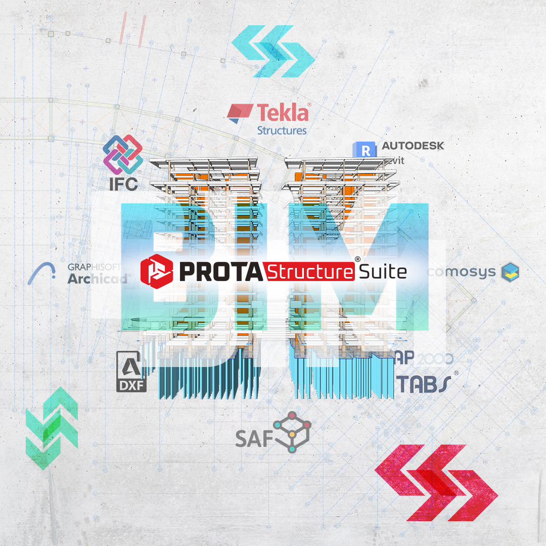 Yapı mühendisliği yazılımında BIM yaklaşımını ProtaStructure Suite, Revit, Tekla, IFC, DXF ve SAF entegrasyonlarıyla öne çıkaran görsel